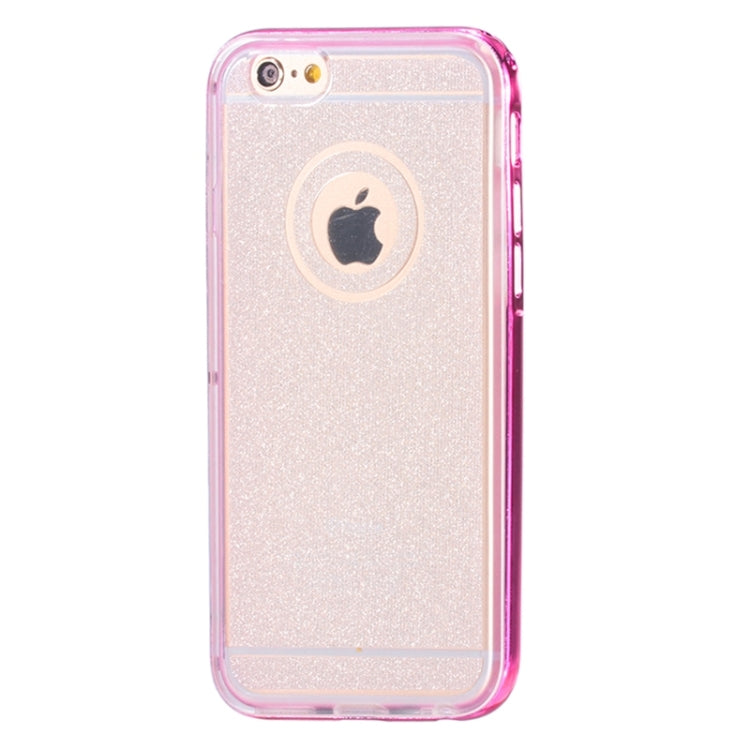 New Glitter TPU Transparent Protective Case with Colorful Electroplating Frame for iPhone 6 & 6S