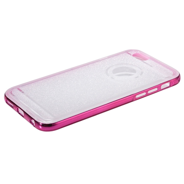 New Glitter TPU Transparent Protective Case with Colorful Electroplating Frame for iPhone 6 & 6S