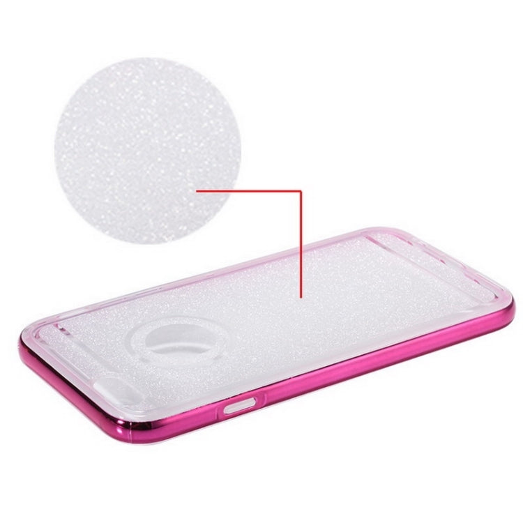 New Glitter TPU Transparent Protective Case with Colorful Electroplating Frame for iPhone 6 & 6S