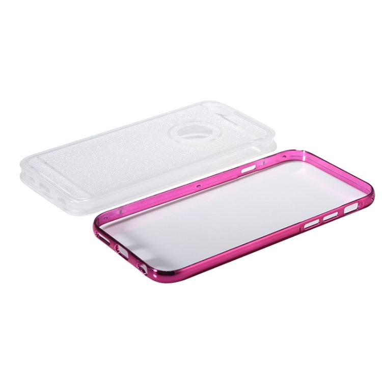 New Glitter TPU Transparent Protective Case with Colorful Electroplating Frame for iPhone 6 & 6S