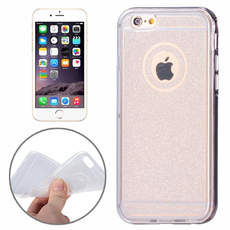 New Glitter TPU Transparent Protective Case with Colorful Electroplating Frame for iPhone 6 & 6S