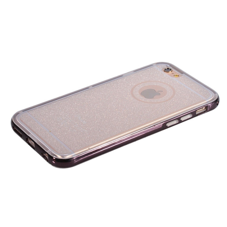 New Glitter TPU Transparent Protective Case with Colorful Electroplating Frame for iPhone 6 & 6S