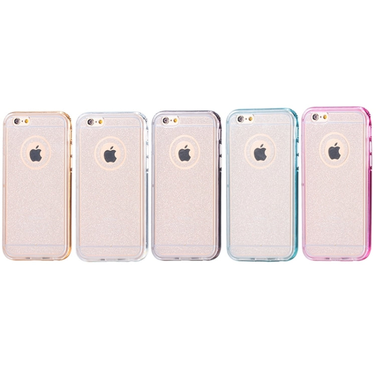 New Glitter TPU Transparent Protective Case with Colorful Electroplating Frame for iPhone 6 & 6S