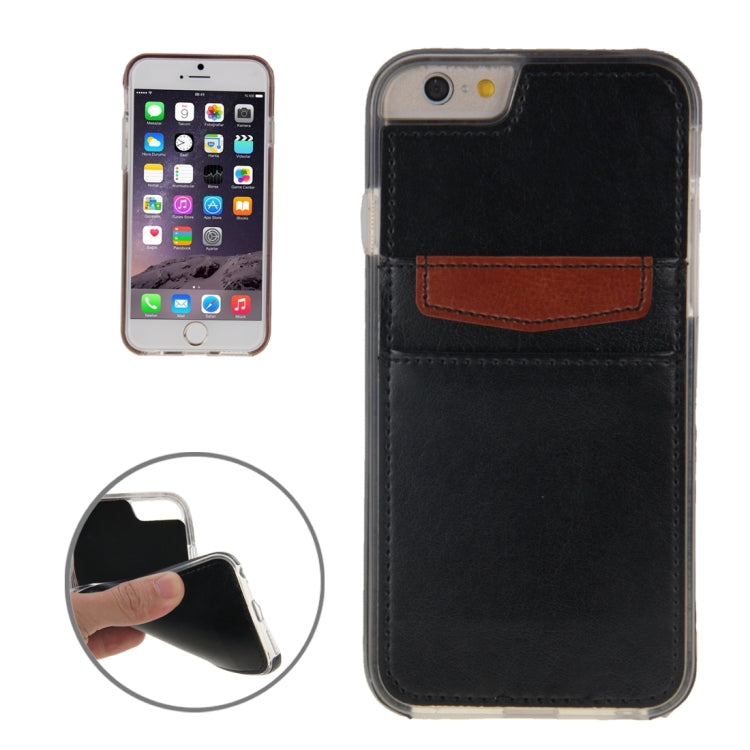 Crazy Horse Texture PU Paste Skin TPU Protective Case with Card Slots for iPhone 6 & 6s