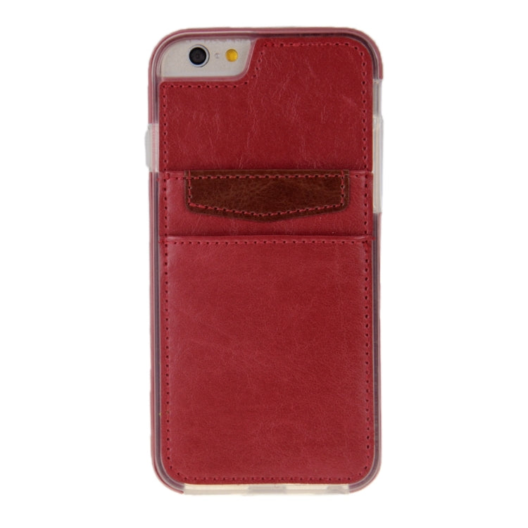 Crazy Horse Texture PU Paste Skin TPU Protective Case with Card Slots for iPhone 6 & 6s