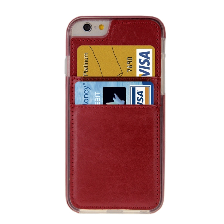 Crazy Horse Texture PU Paste Skin TPU Protective Case with Card Slots for iPhone 6 & 6s