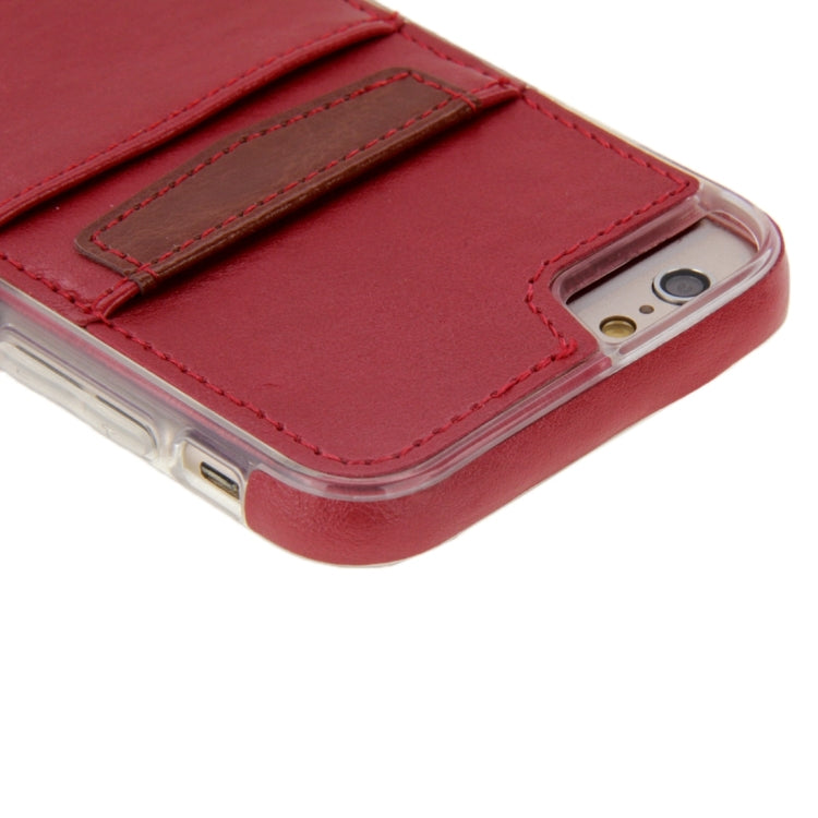Crazy Horse Texture PU Paste Skin TPU Protective Case with Card Slots for iPhone 6 & 6s
