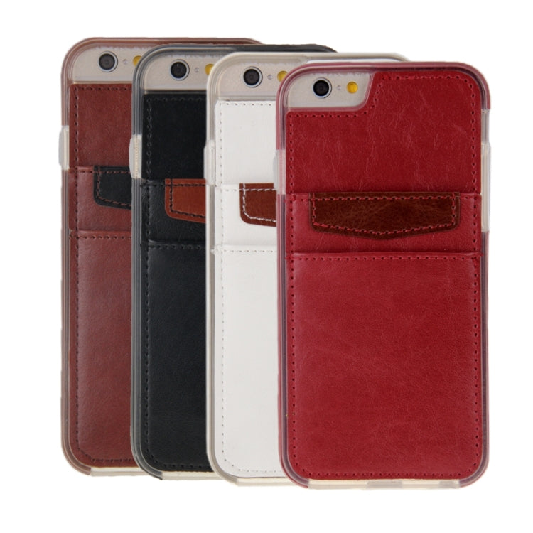 Crazy Horse Texture PU Paste Skin TPU Protective Case with Card Slots for iPhone 6 & 6s