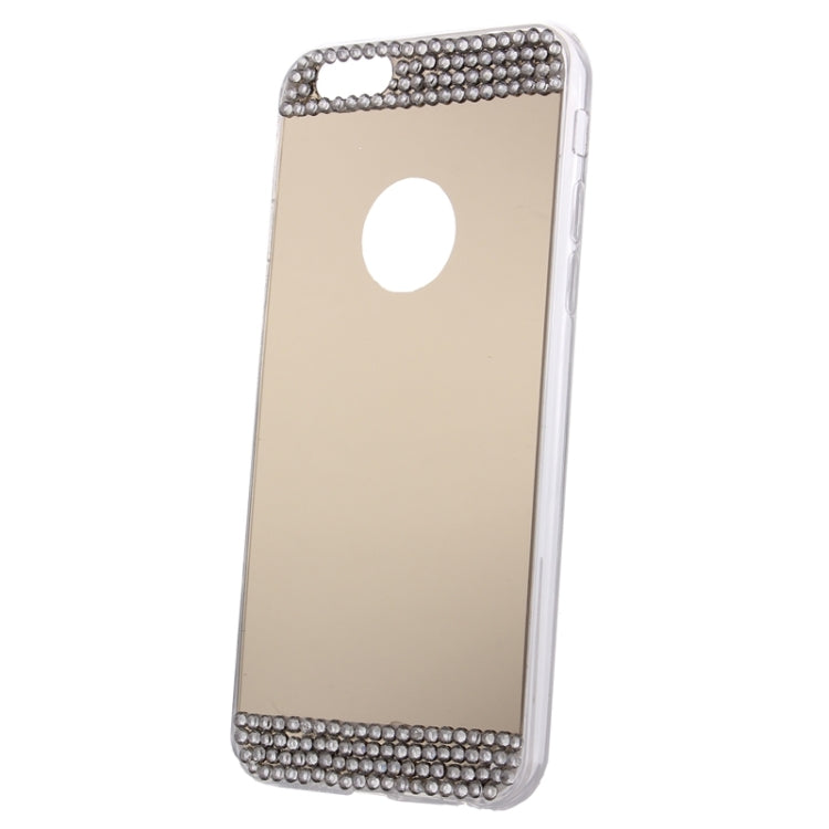 Diamond Encrusted Mirror TPU Protective Case for iPhone 6(Gold)