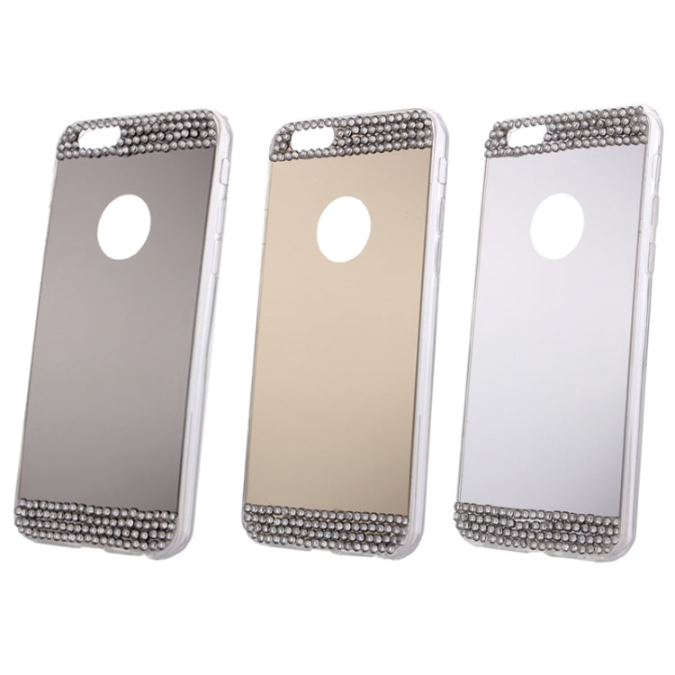 Diamond Encrusted Mirror TPU Protective Case for iPhone 6(Gold)