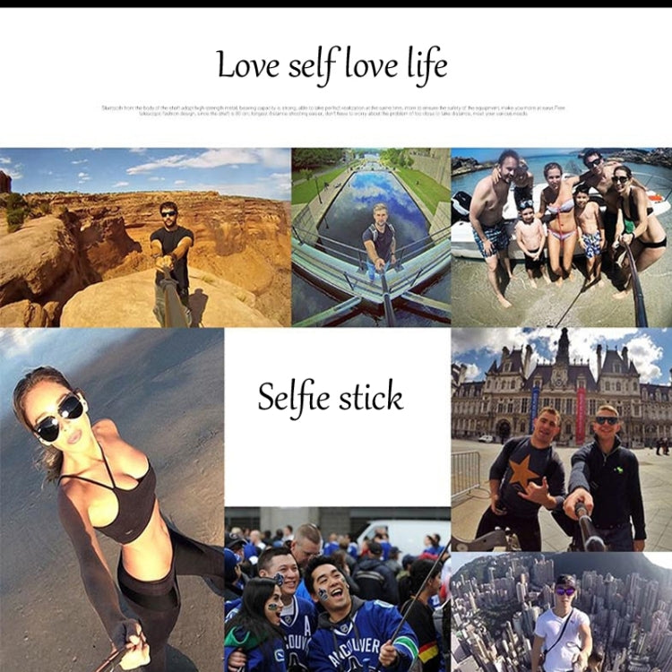 Infrared Ray Selfie Monopod / Foldable all-in-one Monopod / Portable Self-timer Handheld Monopod for Smartphones, Folded Length: 21.5cm,Extended Length: 65cm