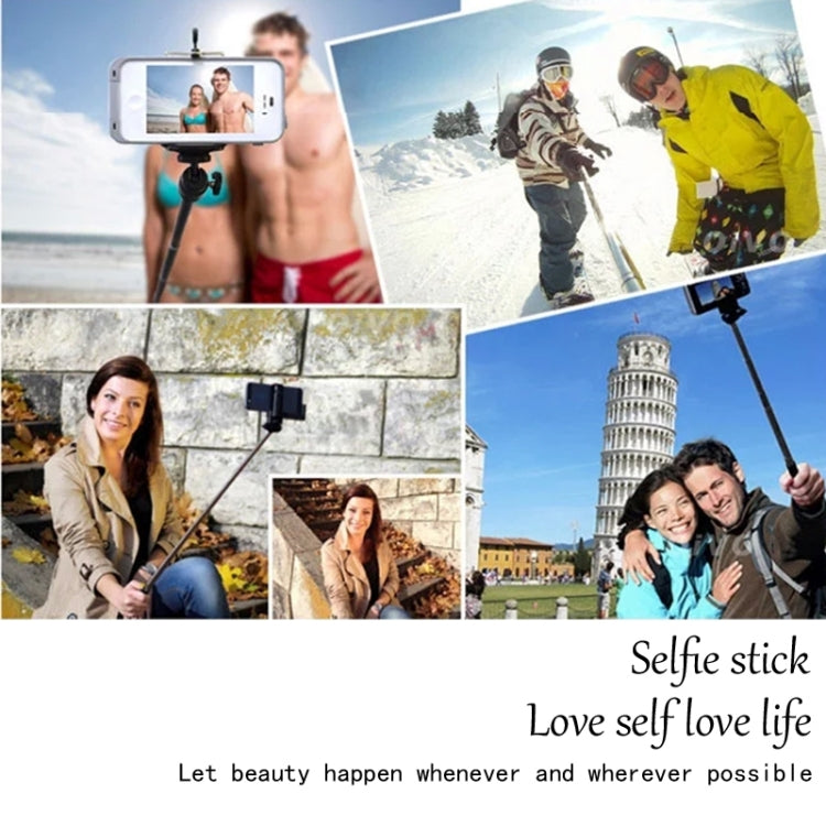 Infrared Ray Selfie Monopod / Foldable all-in-one Monopod / Portable Self-timer Handheld Monopod for Smartphones, Folded Length: 21.5cm,Extended Length: 65cm