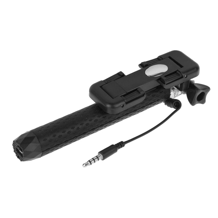Portable Wire Controlled Monopod Folding Extendable Handheld Pocket Holder Selfie Stick with Sync LED Flash Light (rk-mini4) for iOS & Android Phone, Folded Length: 13.5cm, Max Extension Length: 70.0cm