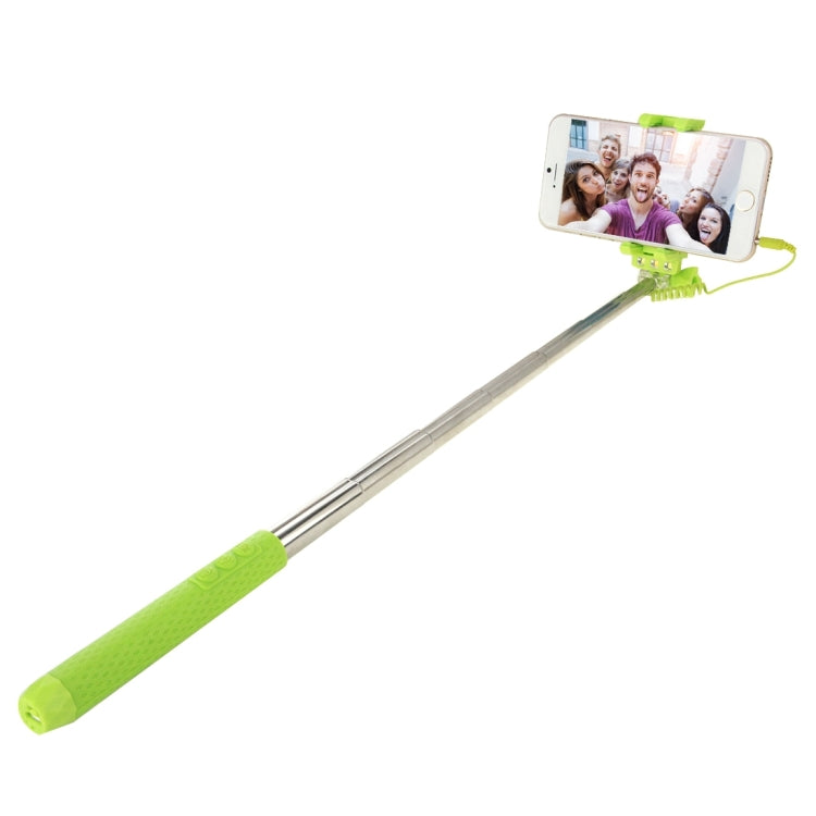 Portable Wire Controlled Monopod Folding Extendable Handheld Pocket Holder Selfie Stick with Sync LED Flash Light (rk-mini4) for iOS & Android Phone, Folded Length: 13.5cm, Max Extension Length: 70.0cm