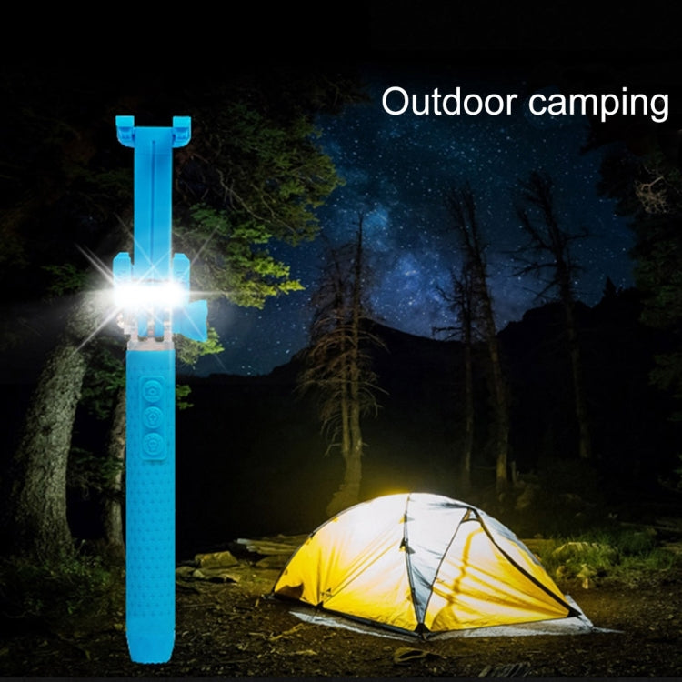 Portable Wire Controlled Monopod Folding Extendable Handheld Pocket Holder Selfie Stick with Sync LED Flash Light (rk-mini4) for iOS & Android Phone, Folded Length: 13.5cm, Max Extension Length: 70.0cm