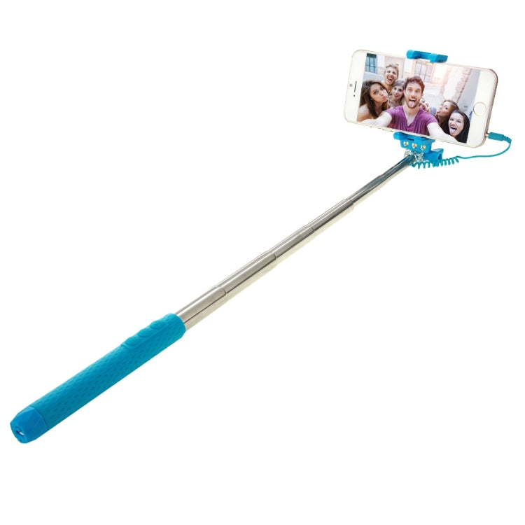 Portable Wire Controlled Monopod Folding Extendable Handheld Pocket Holder Selfie Stick with Sync LED Flash Light (rk-mini4) for iOS & Android Phone, Folded Length: 13.5cm, Max Extension Length: 70.0cm