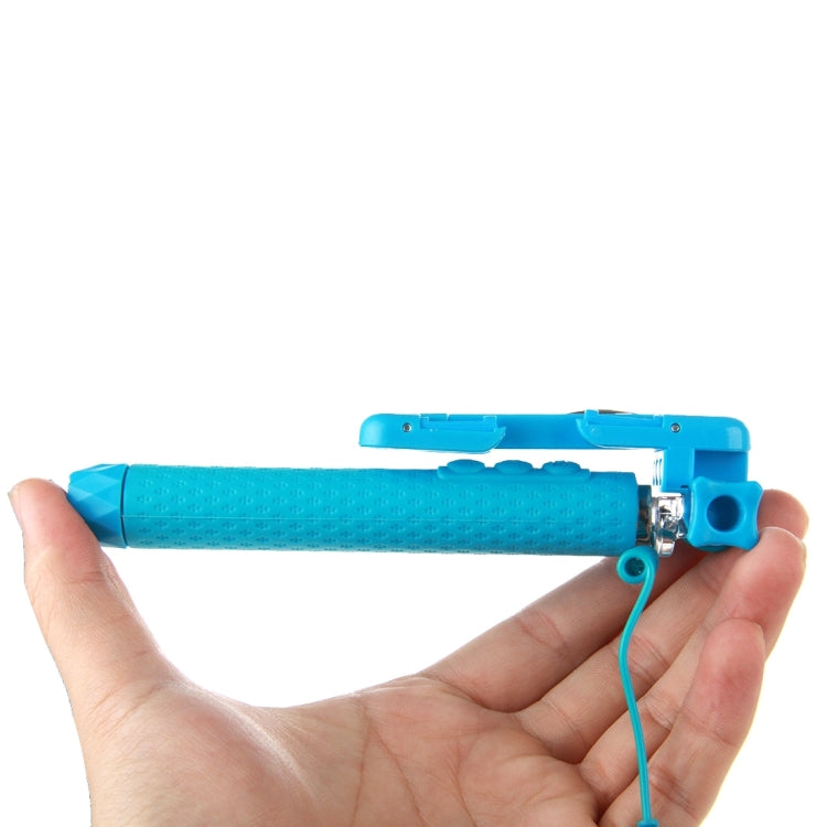 Portable Wire Controlled Monopod Folding Extendable Handheld Pocket Holder Selfie Stick with Sync LED Flash Light (rk-mini4) for iOS & Android Phone, Folded Length: 13.5cm, Max Extension Length: 70.0cm