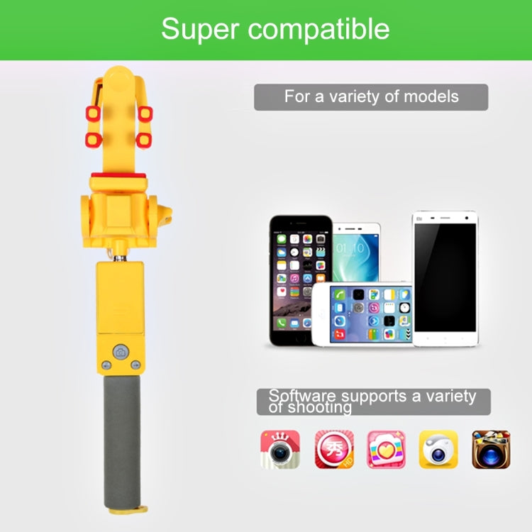 Portable 360 Degrees Smart Rotation Bluetooth Wireless Selfie Stick Monopod Folding Extendable Handheld Holder with Glass & Hand Strap Hole & Cloth Bag for iOS & Android Phone, Folded Length: 25cm, Max Extension Length: 90cm