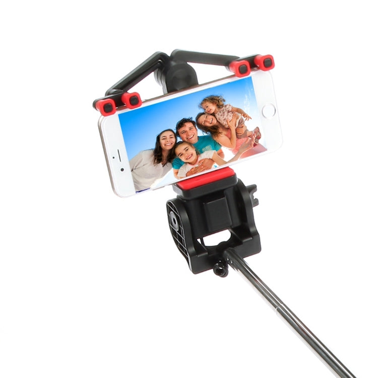 Portable 360 Degrees Smart Rotation Bluetooth Wireless Selfie Stick Monopod Folding Extendable Handheld Holder with Glass & Hand Strap Hole & Cloth Bag for iOS & Android Phone, Folded Length: 25cm, Max Extension Length: 90cm
