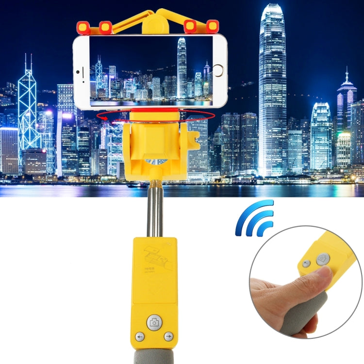 Portable 360 Degrees Smart Rotation Bluetooth Wireless Selfie Stick Monopod Folding Extendable Handheld Holder with Glass & Hand Strap Hole & Cloth Bag for iOS & Android Phone, Folded Length: 25cm, Max Extension Length: 90cm