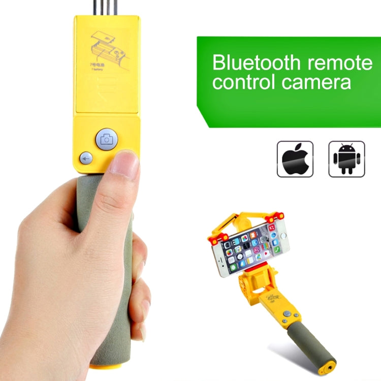 Portable 360 Degrees Smart Rotation Bluetooth Wireless Selfie Stick Monopod Folding Extendable Handheld Holder with Glass & Hand Strap Hole & Cloth Bag for iOS & Android Phone, Folded Length: 25cm, Max Extension Length: 90cm