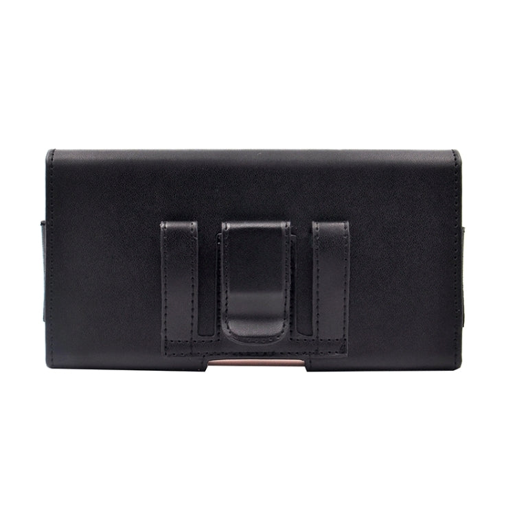 Universal Business Style 4.7 inch Plain Weave Horizontal Flip PU Leather Case / Waist Bag with Back Splint for iPhone 6 & 6s & 5 & 5S & 5C, etc(Black)