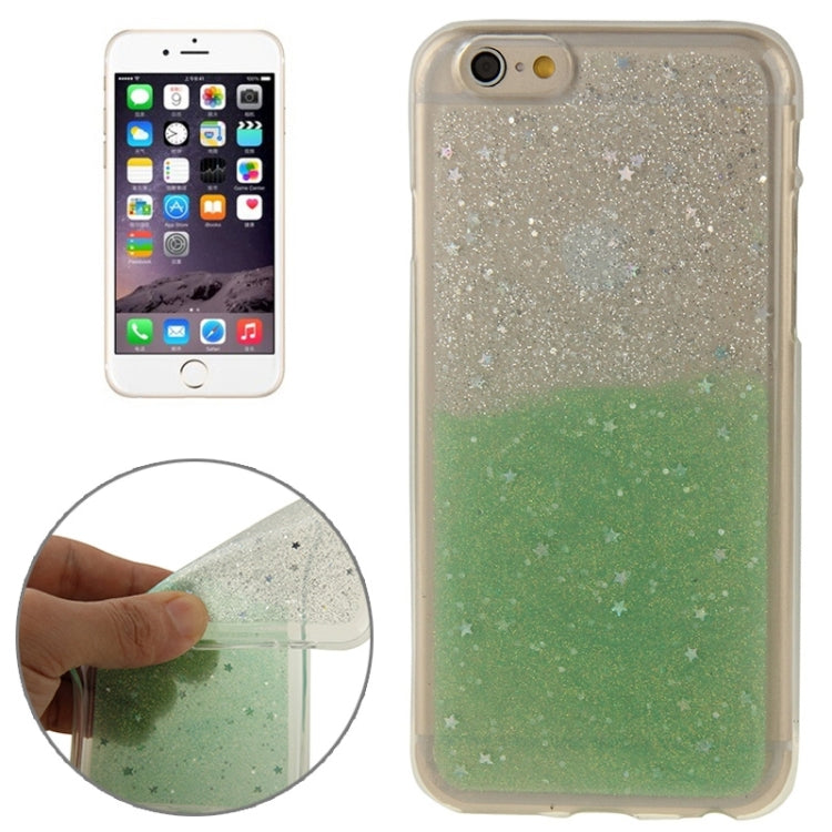 Two-Tone Star Sequins Flash Powder Series TPU Protective Case for iPhone 6 & 6S