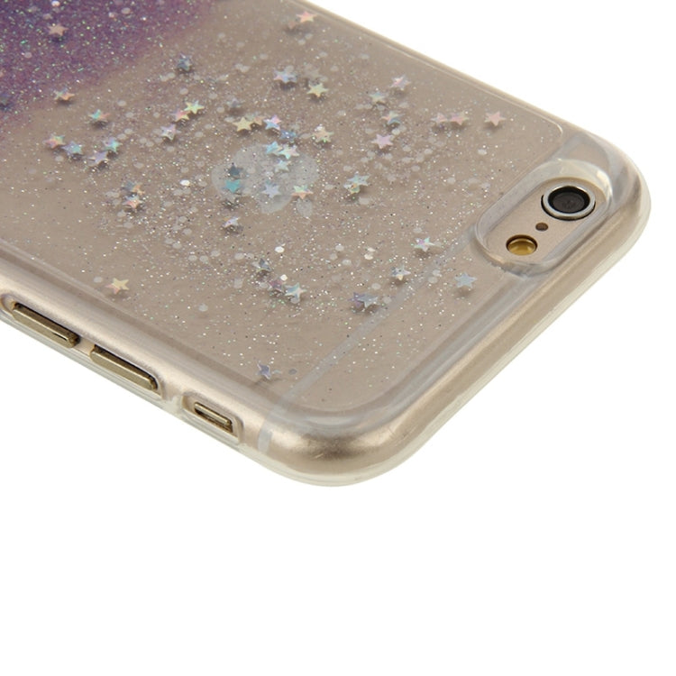 Two-Tone Star Sequins Flash Powder Series TPU Protective Case for iPhone 6 & 6S