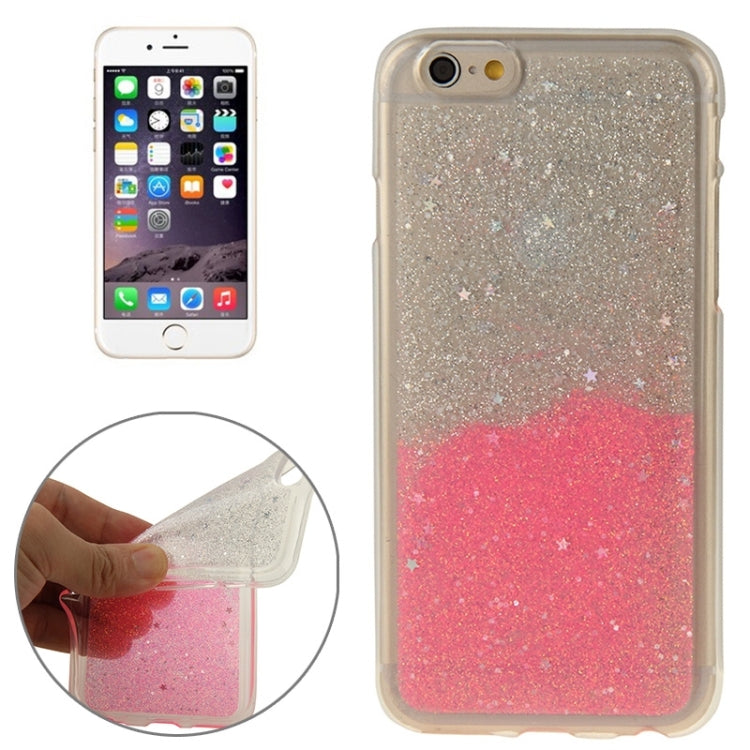 Two-Tone Star Sequins Flash Powder Series TPU Protective Case for iPhone 6 & 6S