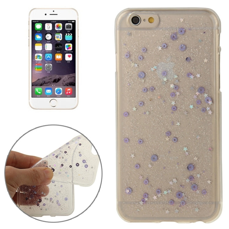 Transparent Star Sequins Flash Powder Series TPU Protective Case for iPhone 6 & 6S