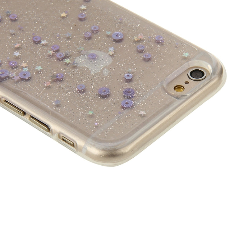 Transparent Star Sequins Flash Powder Series TPU Protective Case for iPhone 6 & 6S