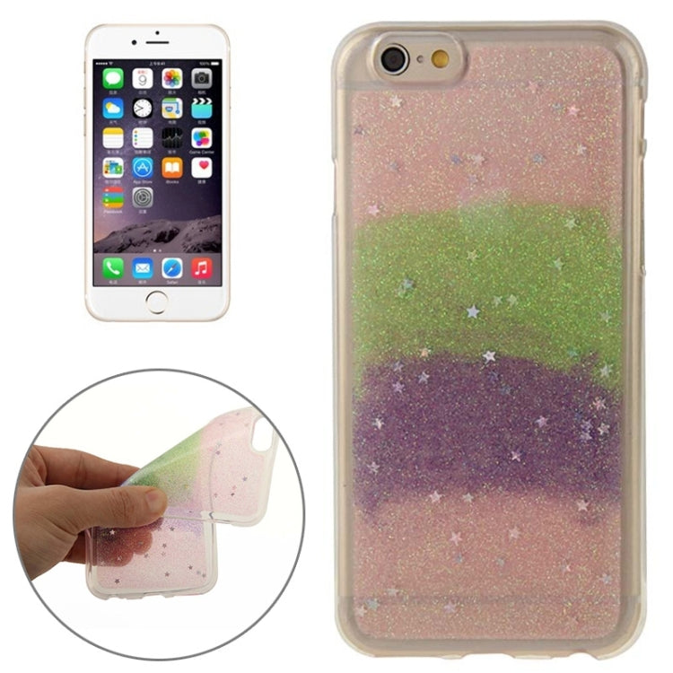 Multicolor Star Sequins Flash Powder Series TPU Protective Case for iPhone 6 & 6S