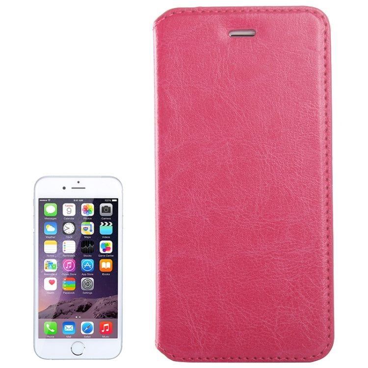 For iPhone 6 Plus & 6s Plus Crazy Horse Texture Horizontal Flip Solid Color Leather Case
