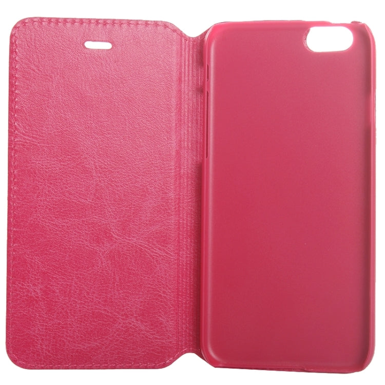 For iPhone 6 Plus & 6s Plus Crazy Horse Texture Horizontal Flip Solid Color Leather Case