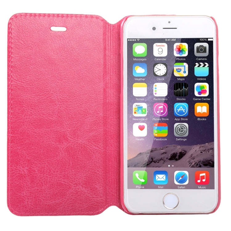 For iPhone 6 Plus & 6s Plus Crazy Horse Texture Horizontal Flip Solid Color Leather Case