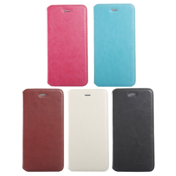For iPhone 6 Plus & 6s Plus Crazy Horse Texture Horizontal Flip Solid Color Leather Case