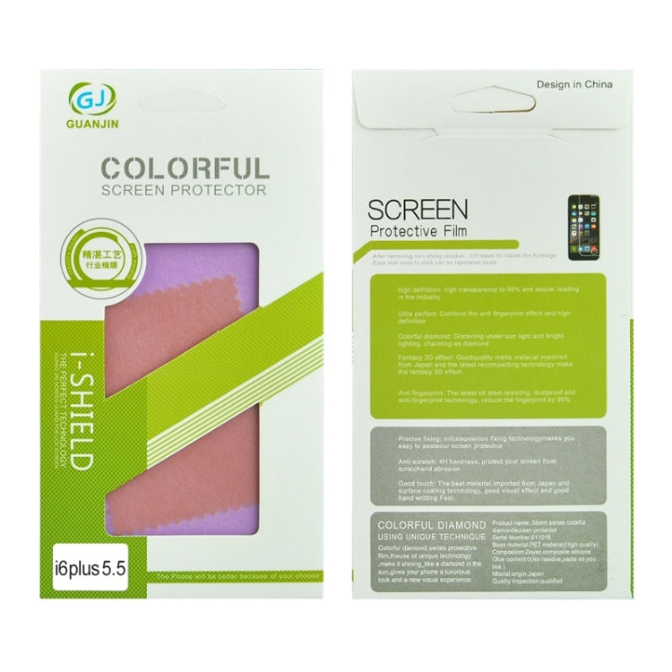 Colorized Frosted Flash Powder Back Screen Protective Film for iPhone 6 Plus & 6s Plus