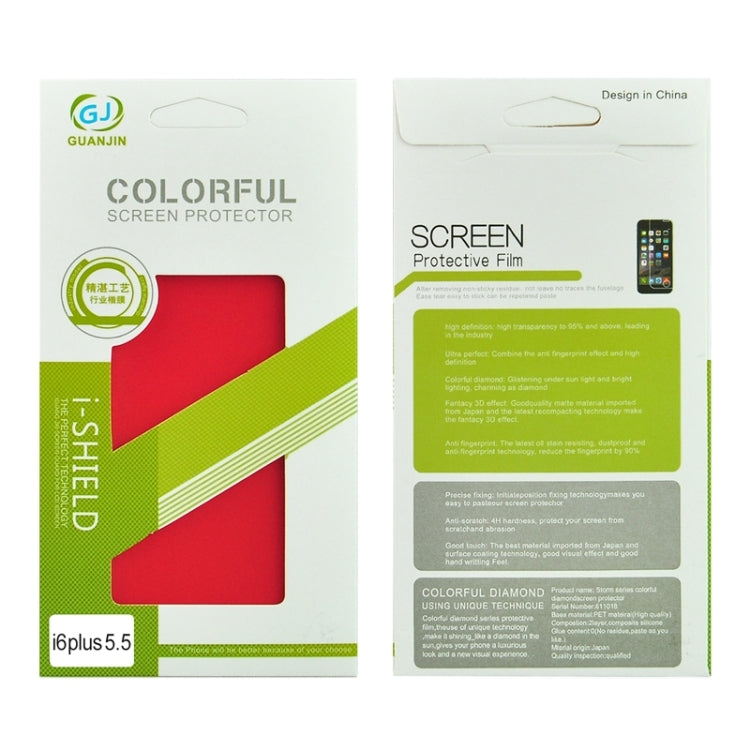 Colorized Frosted Flash Powder Back Screen Protective Film for iPhone 6 Plus & 6s Plus