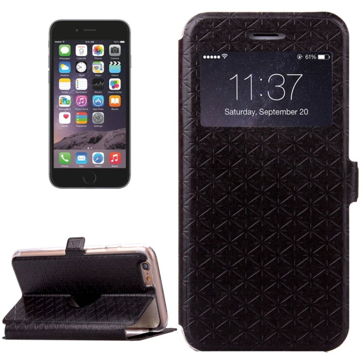 For iPhone 6 Plus & 6s Plus Argyles Texture Horizontal Flip Solid Color Leather Case with Holder & Card Slot & Call Display ID