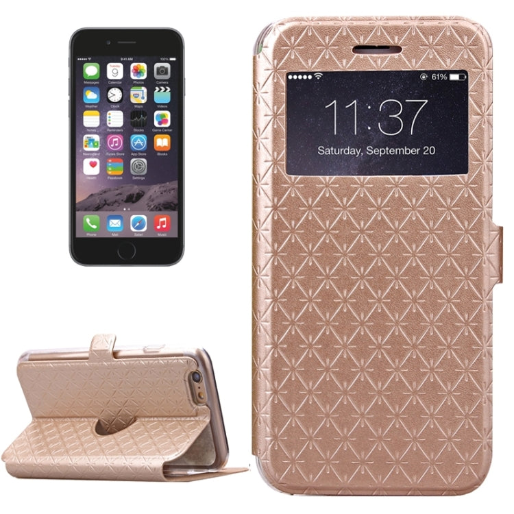 For iPhone 6 Plus & 6s Plus Argyles Texture Horizontal Flip Solid Color Leather Case with Holder & Card Slot & Call Display ID