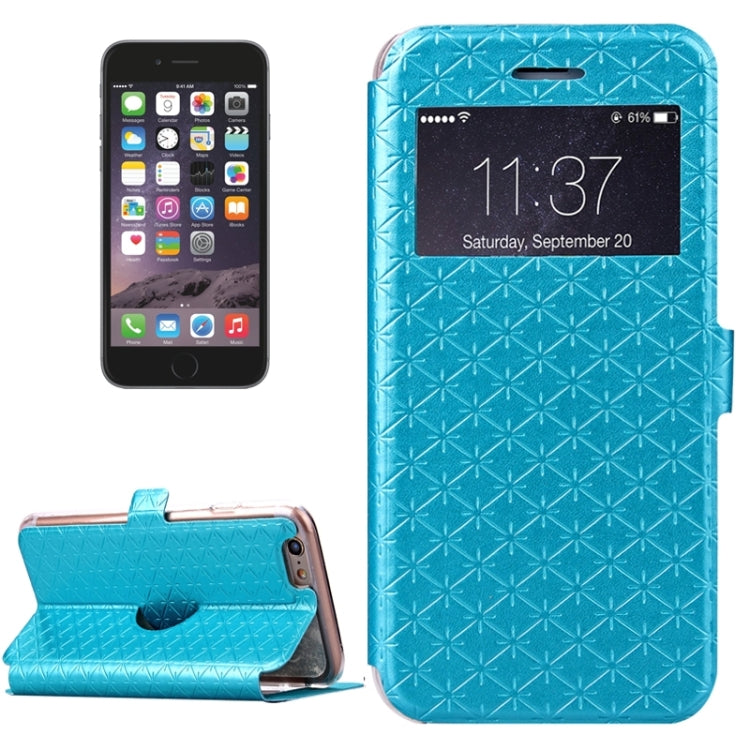 For iPhone 6 Plus & 6s Plus Argyles Texture Horizontal Flip Solid Color Leather Case with Holder & Card Slot & Call Display ID