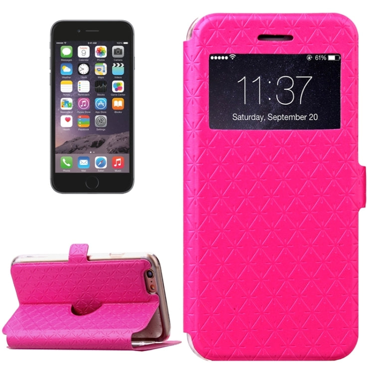 For iPhone 6 Plus & 6s Plus Argyles Texture Horizontal Flip Solid Color Leather Case with Holder & Card Slot & Call Display ID