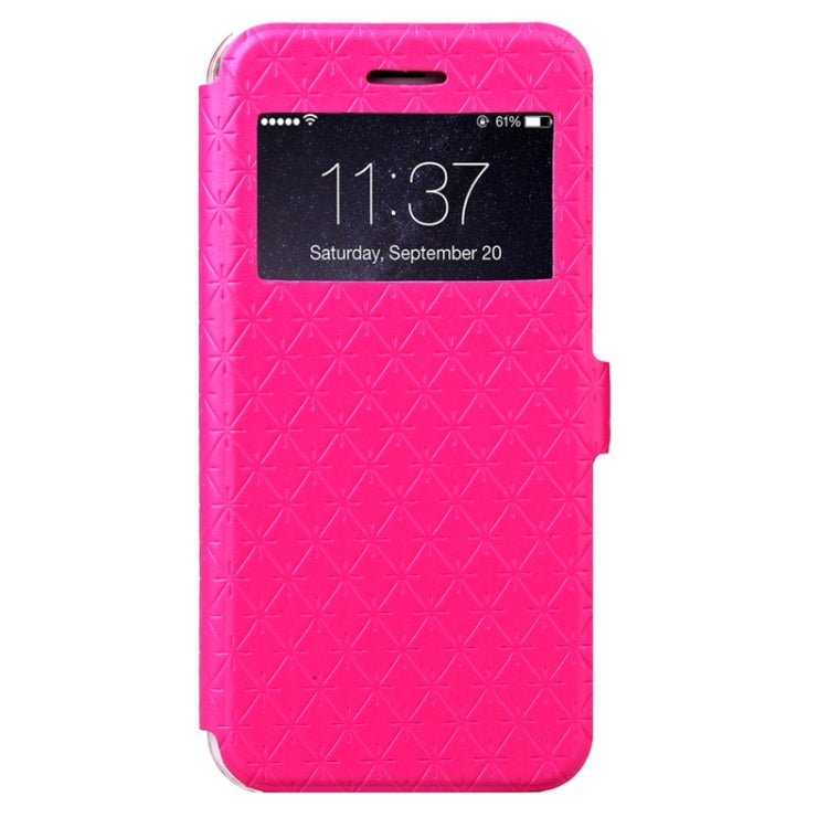 For iPhone 6 Plus & 6s Plus Argyles Texture Horizontal Flip Solid Color Leather Case with Holder & Card Slot & Call Display ID