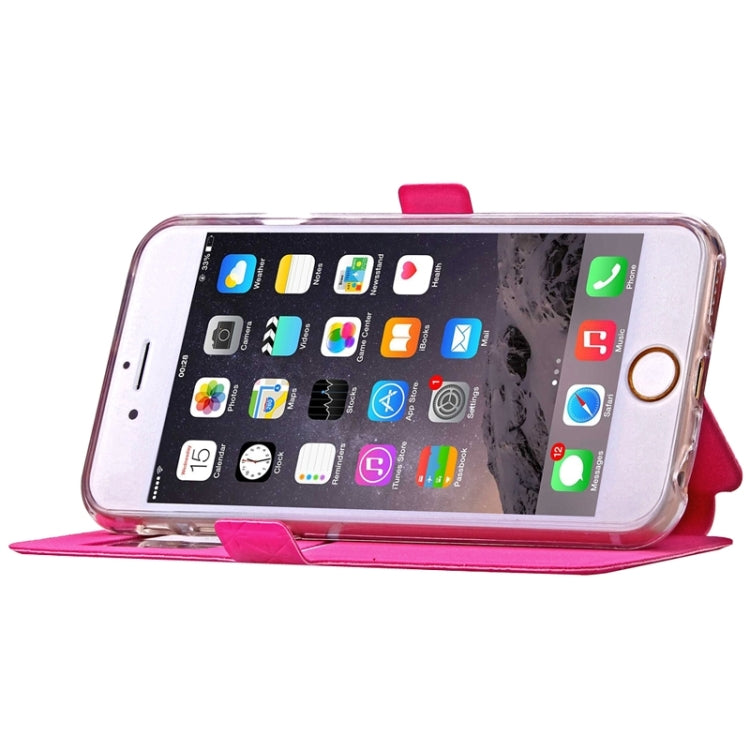 For iPhone 6 Plus & 6s Plus Argyles Texture Horizontal Flip Solid Color Leather Case with Holder & Card Slot & Call Display ID