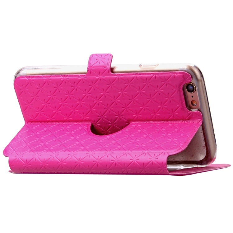 For iPhone 6 Plus & 6s Plus Argyles Texture Horizontal Flip Solid Color Leather Case with Holder & Card Slot & Call Display ID
