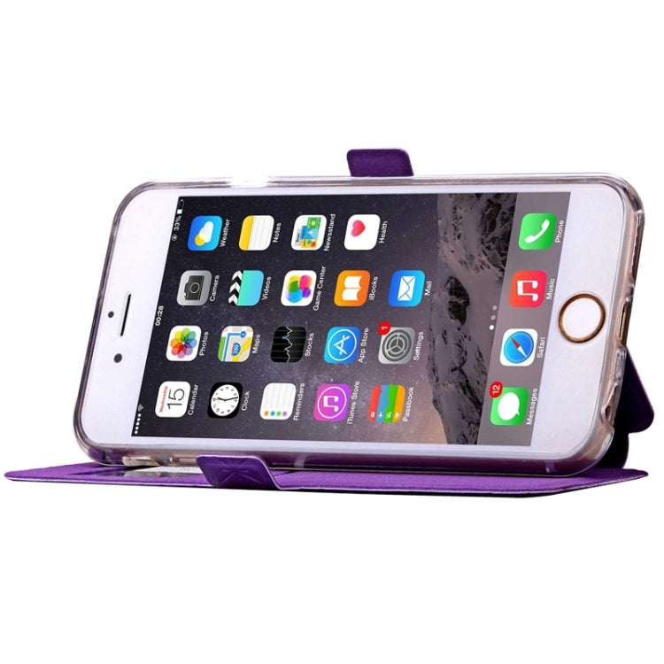 For iPhone 6 Plus & 6s Plus Argyles Texture Horizontal Flip Solid Color Leather Case with Holder & Card Slot & Call Display ID