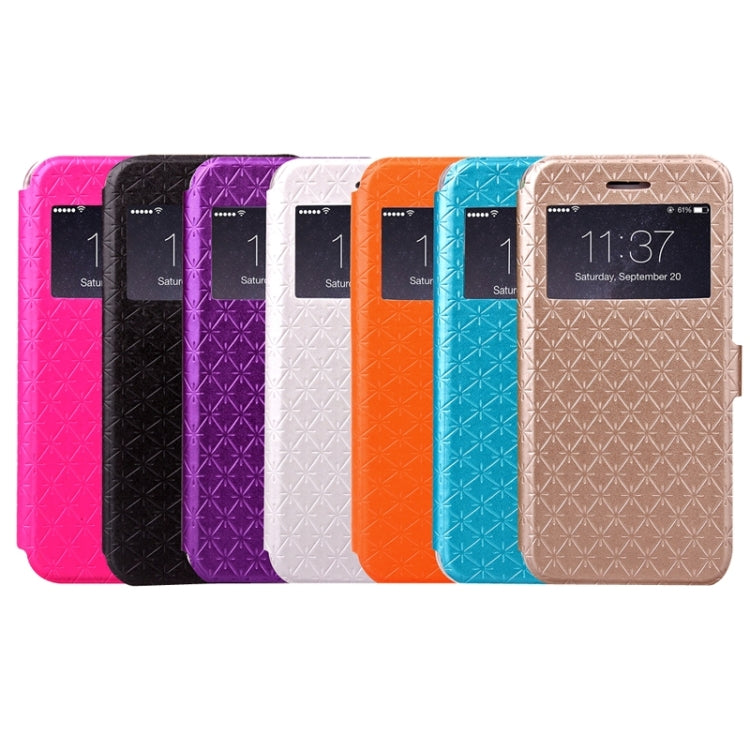 For iPhone 6 Plus & 6s Plus Argyles Texture Horizontal Flip Solid Color Leather Case with Holder & Card Slot & Call Display ID