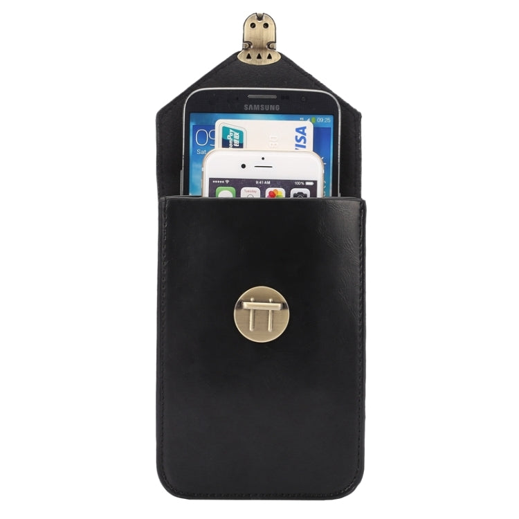 5.7 Inch Universal Fashionable Vertical Crazy Horse Texture Three Layers Multi-function Leather Case / Waist Bag for iPhone 6 Plus & 6S Plus, Galaxy S7 Edge / G935 &