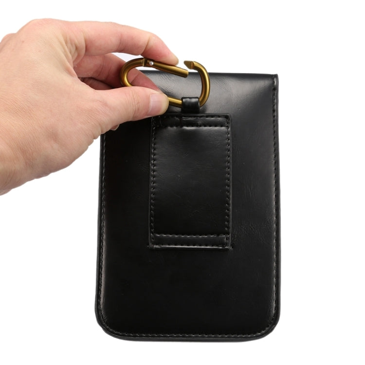 5.7 Inch Universal Fashionable Vertical Crazy Horse Texture Three Layers Multi-function Leather Case / Waist Bag for iPhone 6 Plus & 6S Plus, Galaxy S7 Edge / G935 &
