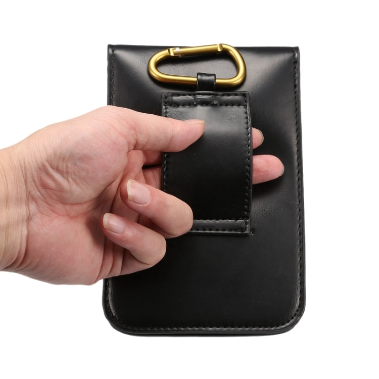 5.7 Inch Universal Fashionable Vertical Crazy Horse Texture Three Layers Multi-function Leather Case / Waist Bag for iPhone 6 Plus & 6S Plus, Galaxy S7 Edge / G935 &